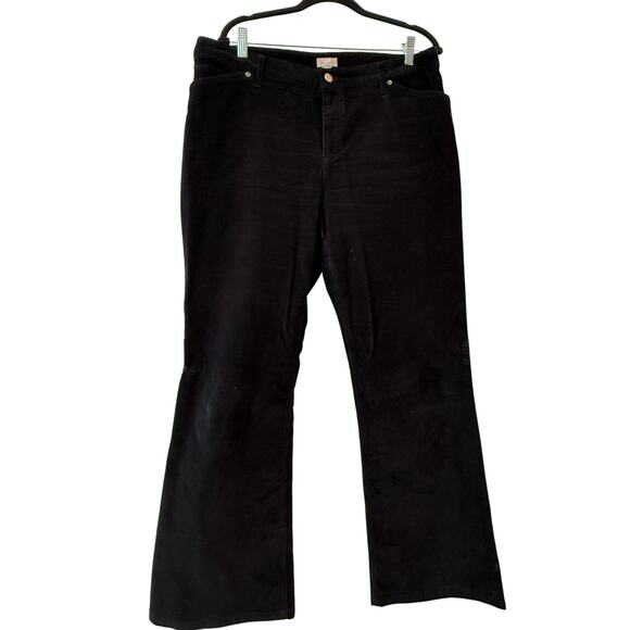 J Jill Tried and True Fit At Waist Stretch 16 Petite Corduroy Black Pants - Picture 1 of 3